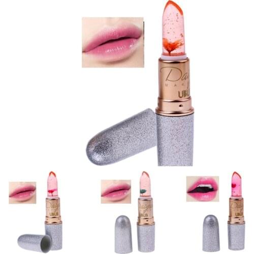 1pcs Essence Jelly Lip Gloss Lipstick Nonstick Temperature Change Moist Lip Balm,Changing Color with Lips Temperature
