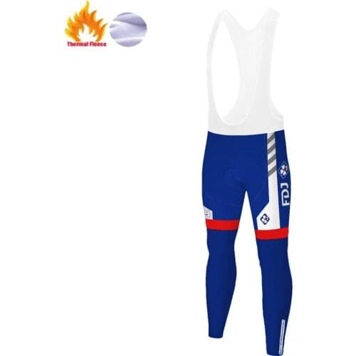 2020 fdj team bike pants Winter Thermal Fleece Outdoor men bretele ciclismo masculino tights 20D Gel pad Bike mtb pants