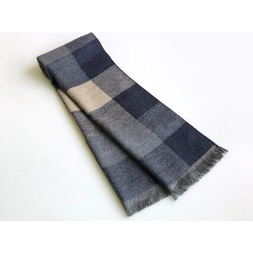 2020 Classical Mens Winter Plaid Scarf Windproof Warm Cotton Shawls Scarves Soft Casual Scarves Man Business Scarf