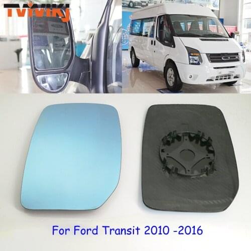 TVYVIKJ Side Rearview Mirror Blue Glass Lens For Ford Transit 2010-2016 Wide Angle View anti glare door mirror wing