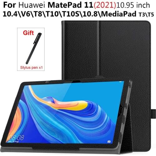 For Huawei MediaPad T5 10 T3 9.6 Stand Cover for Huawei MatePad 11 2021 MatePad 10.8 MatePad 10.4 T8 T10 T10S 2020 Tablet Funda