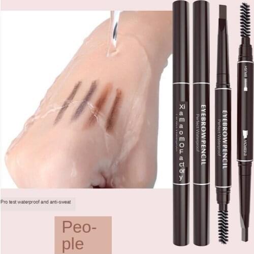 MB 5 Colors Double-end Eyebrow Pencil Automatic Pigments Eye Brow Enhancer Waterproof Beauty Eyes Cosmetics Makeup Brush Pen