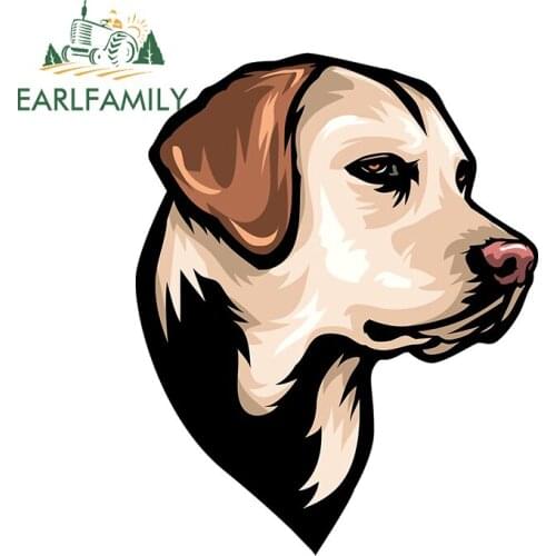 EARLFAMILY 13cm x 9.8cm for Labrador Portrait Car Stickers Motorcycle Decal Anime Funny Surfboard Campervan Occlusion Scratch
