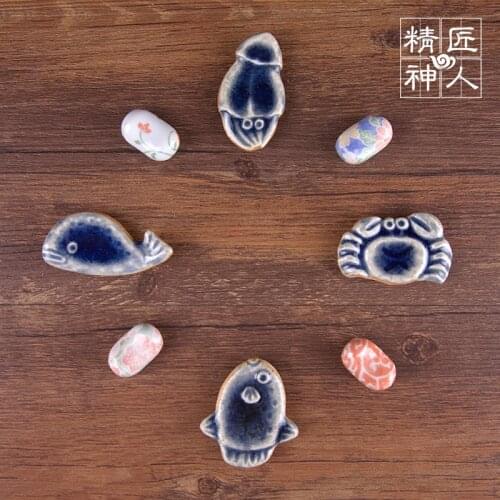 Imported handmade ceramic chopsticks chopsticks holder penholder pen holder zhu zakka Japanese beautiful little thing