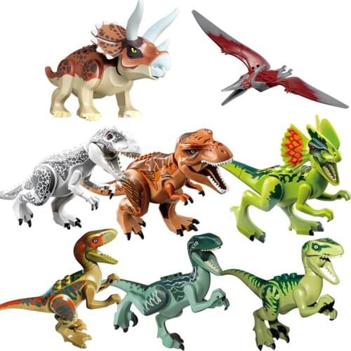 Building Blocks Toys Jurassic Dinosaur World Series Park Triceratops Indominus Rex Small Bricks for Kids Children Boys Girls