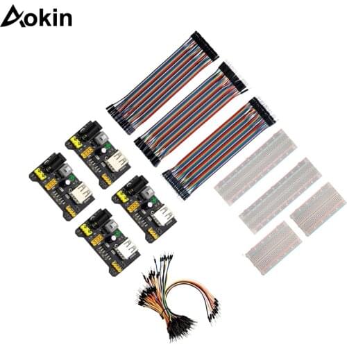 MB102 Breadboard Power Supply Module 185pcs dupont wire male to female to male Breadboard Jumper Wires for Arduino breadboard