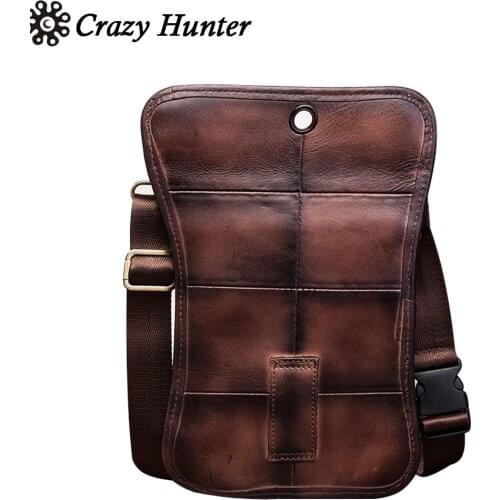 Men Steampunk Biker Leather Thigh Drop Leg Bag Hook Belt Bags Hip Waist Fanny Pack