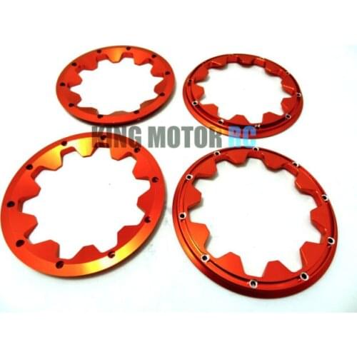 New Style King Motor Aluminum Alloy Beadlocks Set of 4 HPI ajia 5B 5T 5SC 2.0 SS