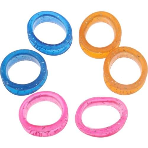 10pcs/pack Assorted Colors Barber Hair Shears Scissors Finger Rings Grips Inserts Soft Rubber Ring Sizer