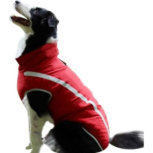 Pet clothes autumn and winter new style dog reflective warm jacket thickened big dog clothes pet supplies