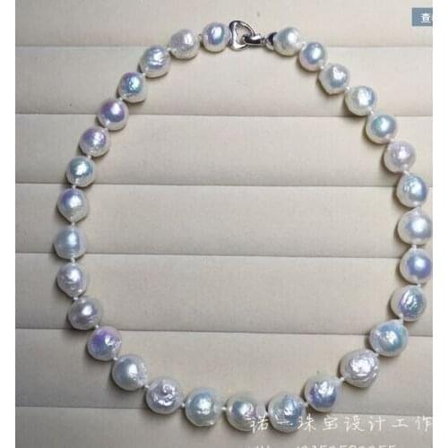 11-13MM SOUTH SEAS WHITE KASUMI PEARL NECKLACE 18"