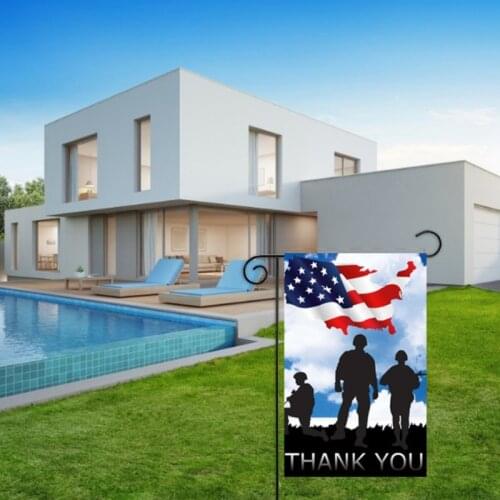 12 X 18 InchJuly 4, Independence Day, Veterans Day, Patriotic Garden Marks Banner The Polyester Paddock Outdoor Decoration