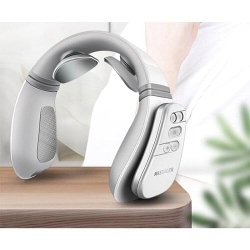 Rechargeable Electric Massager Neck Pulse Back Shoulder Infrared Heating Pain Relief Healthy Massage Instrument