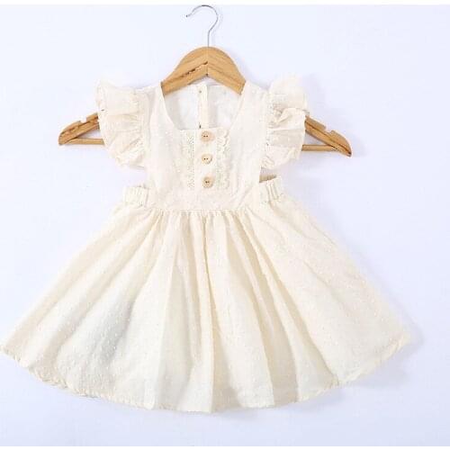 Girls Dress New 2021 Summer Kids Girls Princess Ruffles Dresses Floral A-line Dress Lovely Casual Costume Children Clothing