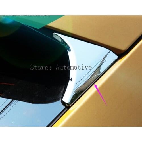 FIT FOR NISSAN QASHQAI 2014 2015 2016 2017 SIDE REAR WINDOW SPOILER CHROME COVER TRIM MOLDING TRIANGLE GARNISH BEZEL STYLING