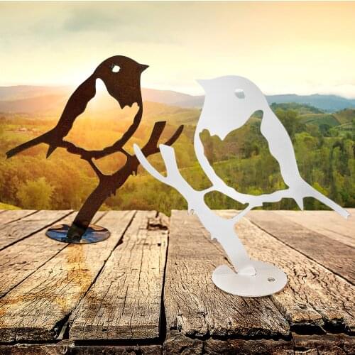 Polyresin Garden Robin Birds Ornaments Backyard Decor Statues For Yard and Patio Lawn Cute Birds Indoor Outdoor Home Decoration