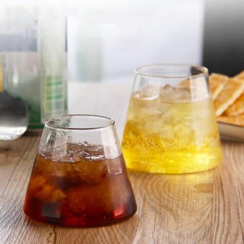 250/300ml Irregular High Temperature Resistant Transparent Glass Juice Glass ice Cream Whiskey Beer Glass