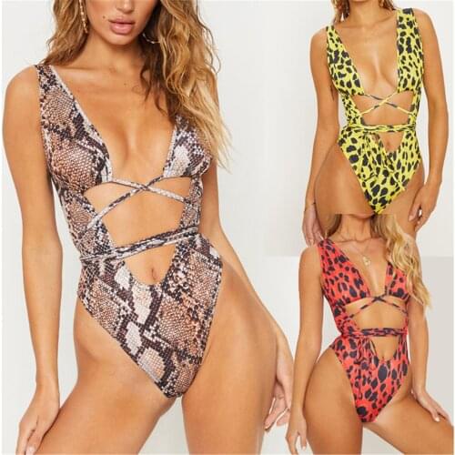 SAGACE Snake Print neck sport bikini 2021 summer womens swimsuit new fashion trend womens swimming Spa купальник женский слитн