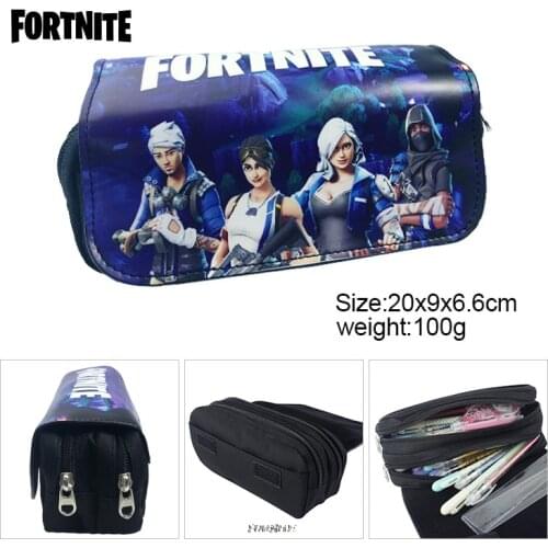 Student school bags Fortnites Fortress Pencilcase Kid School Large Capacity Pencil Bag Pen Case Box Pouch Stationery Supplies