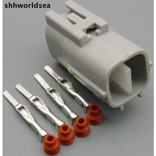 Shhworldsea 5/30/100sets 2.2mm 4pin male universal 4 way oxygen sensor plug 2JZ A/C 4P Connector case for Toyota