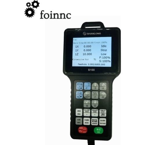 CNC Handle Controller Motion Control System S100 3-axis support G code 500KHZ For Engraving Milling Machine