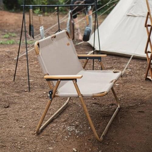 Naturehike Metal Aluminum Alloy folding Camping Chair Wood Grain Double Seats Bench Outdoor Furniture