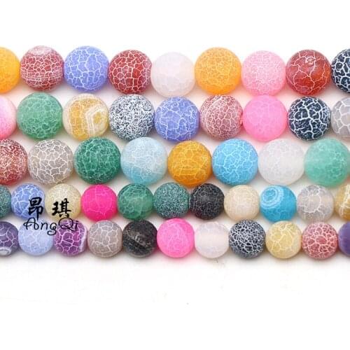 Natural Stone Mix Color Weathering Agates Round Loose Beads 4-12mm Pick Size Spacer Beads For Jewelry Making DIY Bracelets 15
