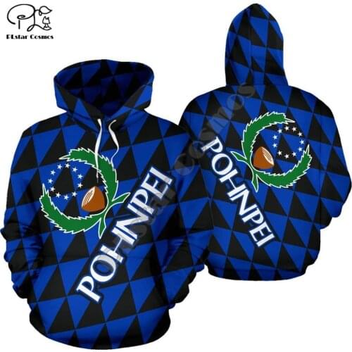 NewFashion Island Country Flag Pohnpei Polynesian Culture Retro Tattoo Tracksuit Men/Women Pullover Harajuku 3DPrint Hoodies A-2