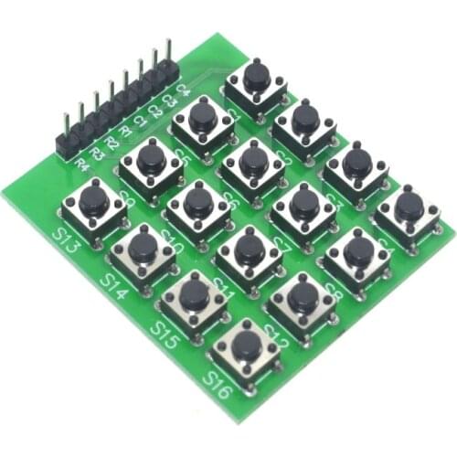 SUQ 4x4 Matrix 16 Keypad Keyboard Module 16 Button Mcu for Arduino