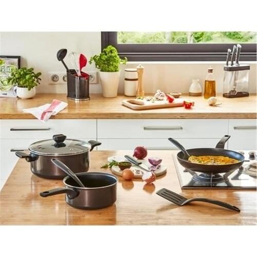 Tefal Titanium 1X Extra Cook & Clean Diffusion Sole 24 cm Deep Pot-2100118952