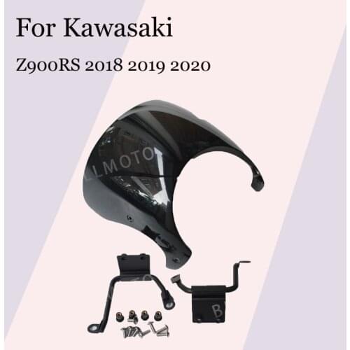 For Kawasaki Z900RS 2018 2019 2020 Motorcycle Sport Windshield Windscreen Shield Screen with Mounting Bracket