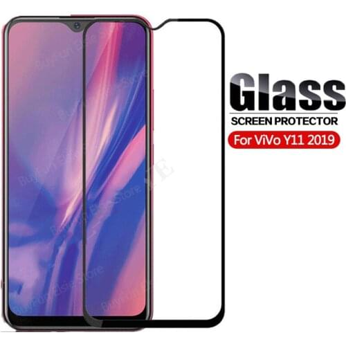 Tempered Glass On For VIVO Y11 2019 9H Screen Protector Full Cover Glas For VIVO Y 11 2019 6.35'' Protective Glass Film