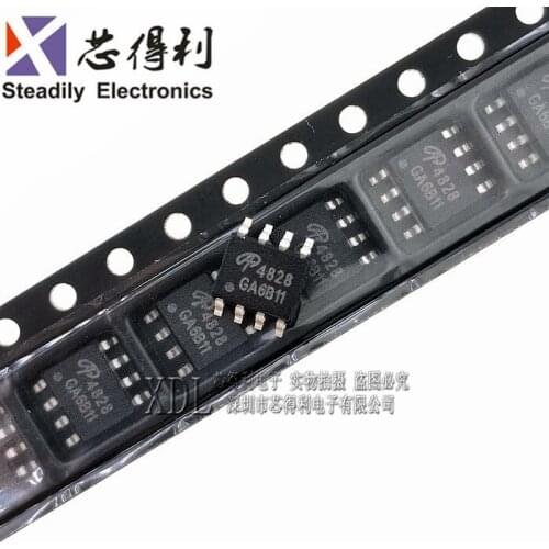 10pcs/lot Original Ao4828 SOIC-8 Dual N-Channel 60V 4.5A MOSFETs (Field Effect Transistor)