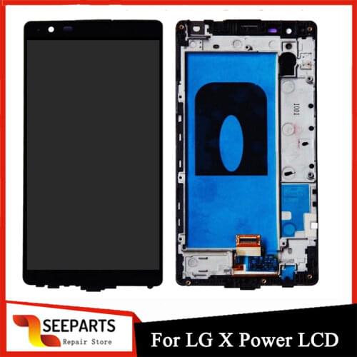 100% tested 5.3'' LCD For LG X Power K220DS K220 LCD Display with Touch Screen Digitizer Assembly Replacement With Frame Parts