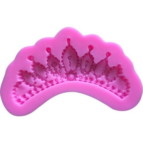 12*5.6*1CM DIY Sugar Craft Cake Vintage Petal Crown Cake Silicone Mold Fondant Mold Cake Decorating Tools Gum Paste Mold