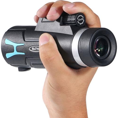 12X50 Monocular Zoom Scopes HD Telescope High Powerful Professional Hunting With Universal Smart Phone Holder X519B