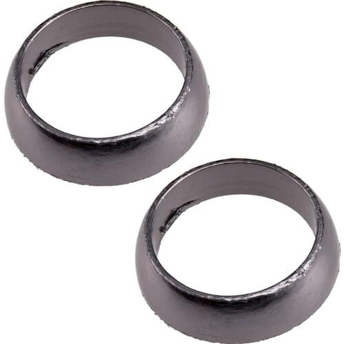 2Pcs/Set Universal Car Silver Graphite 2" Inner Diameter Exhaust Muffler Pipe to Manifold Gasket Fit For SUV Accessories