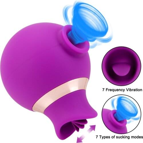Nipples Massage Sucker Licking Sucking Vibrator For Women 7 Frequency Tongue Masturbator Clitoris Stimulator 2 In 1 Sex Toys