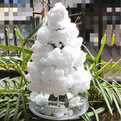 2019 170mm White DIY Visual Magical Paper Growing Crystal Tree Magic Christmas Trees Educational Science Kids Toys For Children