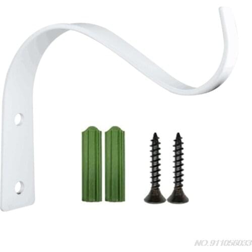 4.5Inch Bending S Shape Wall Hanging Flower Pot Support Bracket Hook Iron Hanger Plants Holder D23 20 Dropshipping