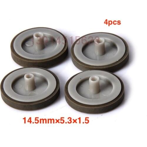 4pcs 14.5mmx5.3x1.5 idle tire r wheel for cassette deck tape recorder audio player Stereo Vintage pinch roller