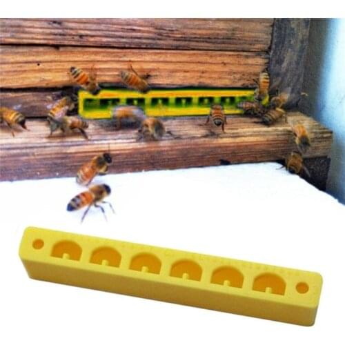 5pcs Bee Tool Lengthened Nest Door 8 Hole Anti-Escape Box Beekeeping Tool Honeycomb Entrance Plastic Honeycomb Door
