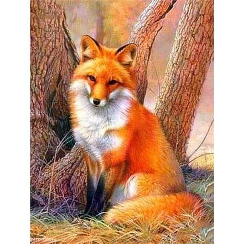 5D Diamond Painting Full Display Fox Animal Diamond Embroidery Full Square Cross Stitch Rhinestones Decor Home Gift