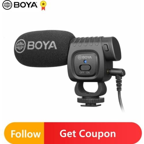 BOYA BY-BM3011 Mini Studio Microphone On Camera Cardioid Condenser Audio Video Mic for Canon Nikon DSLR PC Smartphone Live Vlog