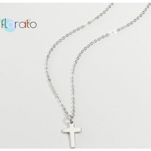 925 Sterling Silver Chain Cross Necklace For Women/Men Big Small Retro Cross Necklace Couple Jewelry Accessories