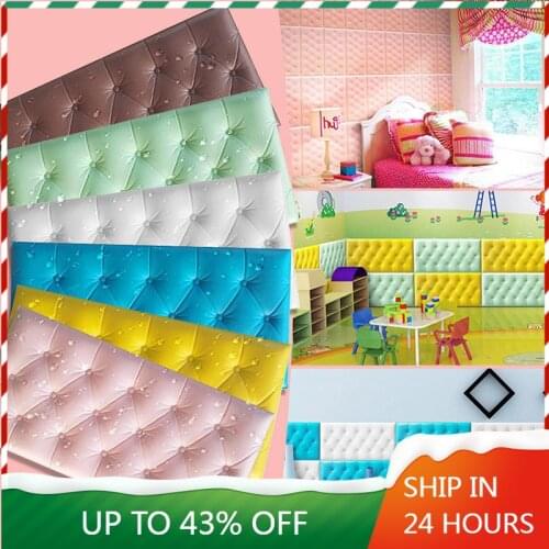 Home Decoration 3d Self-adhesive Wall Sticker Thick Tatami Bumper Cushion for Children’s Bedroom Bed Cushion