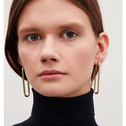 GorGor Clip Earrings Women Copper Material Pattern Oval Shape Gold Plated Simplicity Temperament Anniversary Jewelry DKE-1004