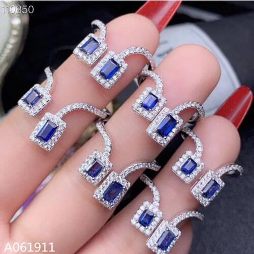 KJJEAXCMY fine jewelry natural sapphire 925 sterling silver new women ring support test exquisite