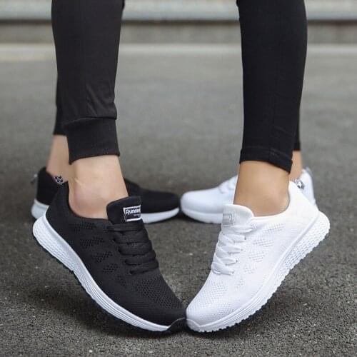 Women Casual Shoes Fashion Breathable Walking Mesh Zapatillas Sneakers Womens 2021 Gym Vulcanized Shoes White Female Footwear