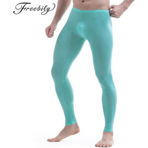 Men Man Pure Color Fitness Leggings Gym Yoga Pants Elastic Waist Slim Fit Stretchy Leggings Pants Running Cycling Sports Legging